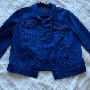 COBALT BLUE DENIM JACKET